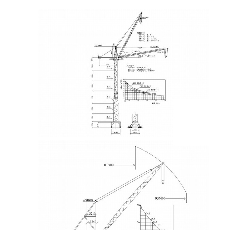 各種型號的吊車CAD圖紙（21種型號）