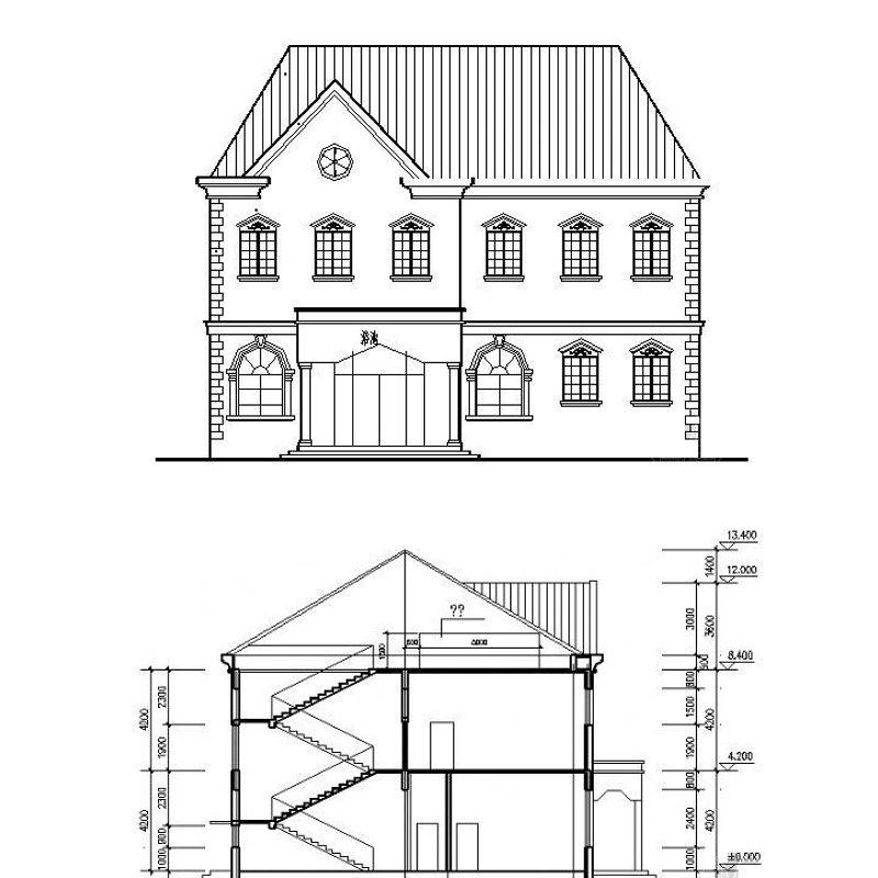 某二層澡堂建筑CAD施工圖