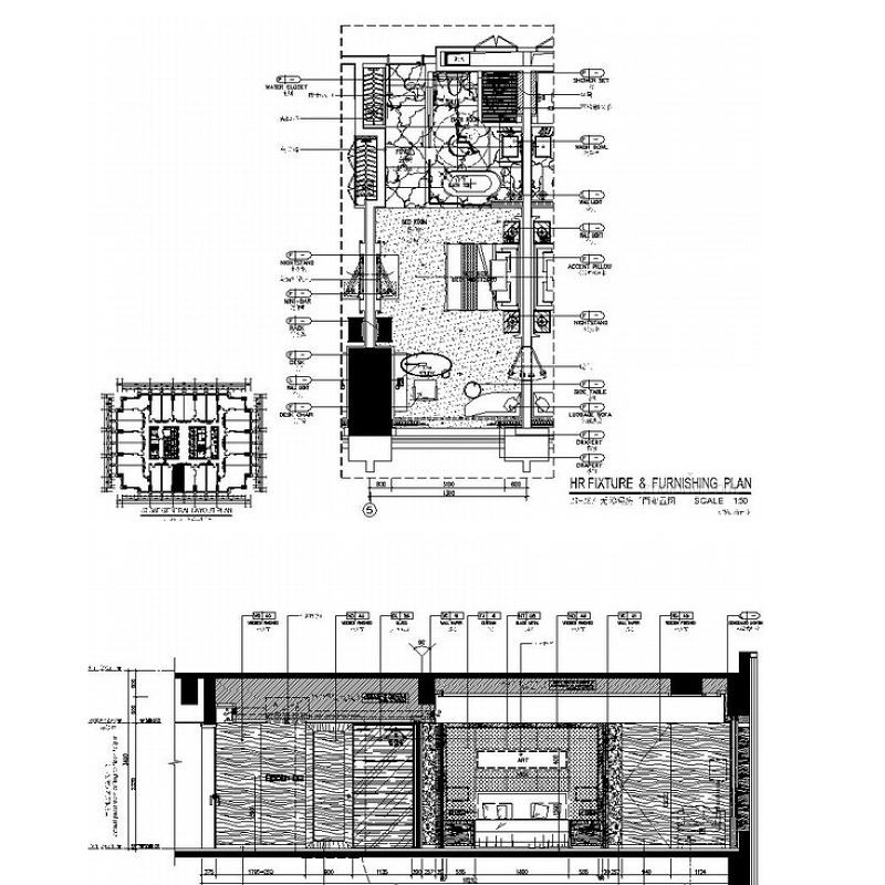 廣東豪華商務酒店無障礙房室內裝修CAD施工圖 廣東豪華商務酒店無障礙房室內裝修CAD施工圖