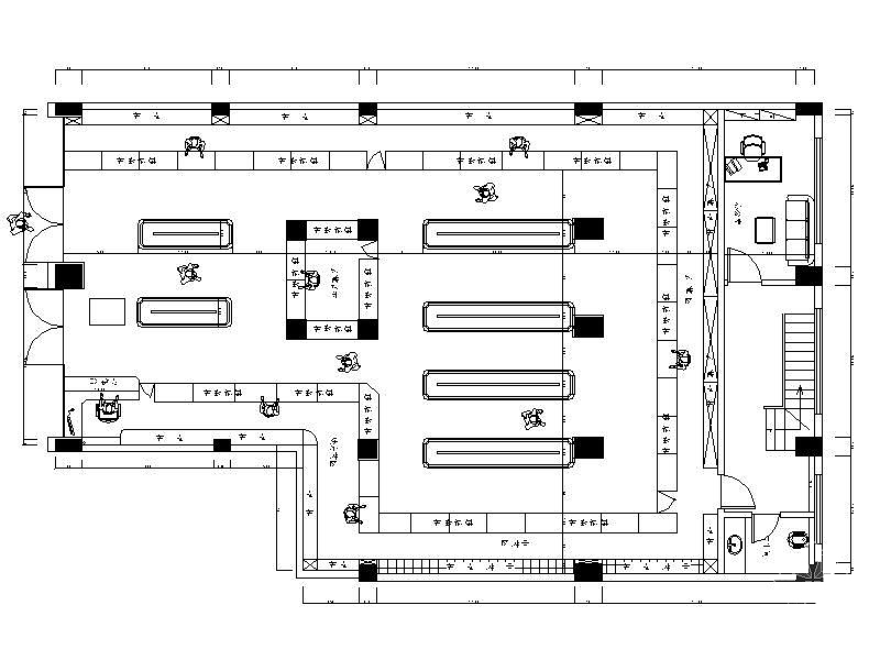 240平米药店平面布置图CAD图纸 240平米药店平面布置图CAD图纸