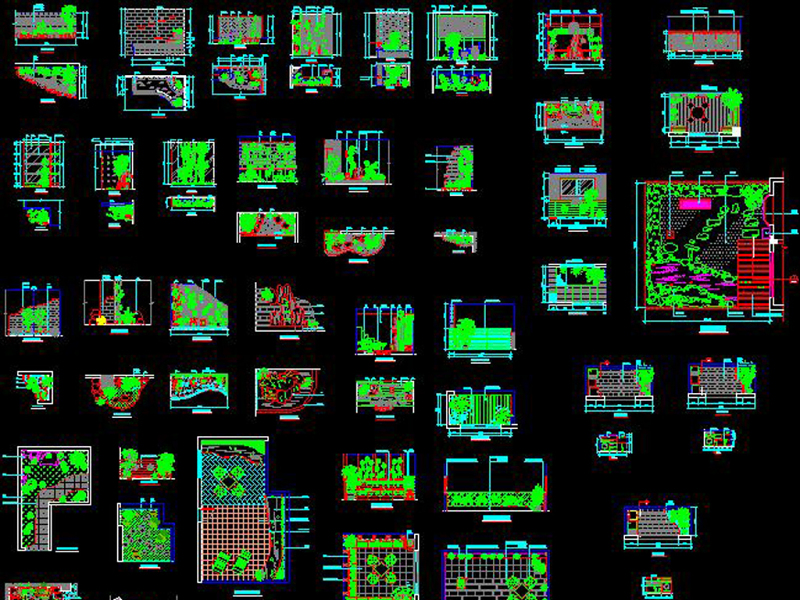 原創(chuàng)CAD室內(nèi)小景園林景觀立面圖施工圖節(jié)點(diǎn)-版權(quán)可商用
