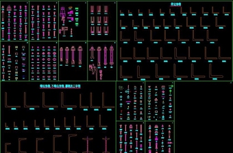 原創(chuàng)CAD建筑五金構件圖庫大全膨脹螺栓螺絲-版權可商用