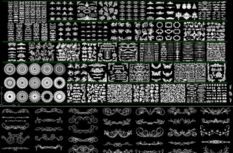 歐式花紋花邊CAD雕花圖庫(kù)大全