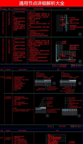 原创全国通用cad节点大样剖面图大全-版权可商用