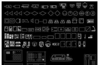 全套安防监控设备CAD图库
