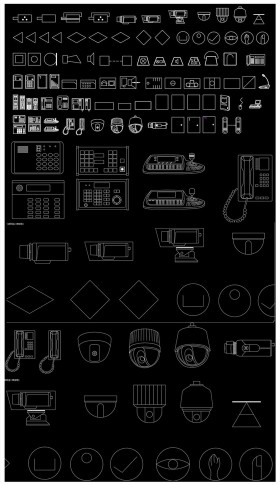 全套安防監(jiān)控設(shè)備CAD圖庫