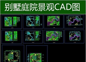 原創別墅庭院景觀綠化平面圖-版權可商用