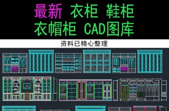 衣柜衣帽間鞋柜衣帽柜cad圖庫