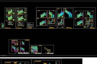 原创常见整木楼梯设计画法CAD-版权可商用