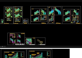 原創常見整木樓梯設計畫法CAD-版權可商用