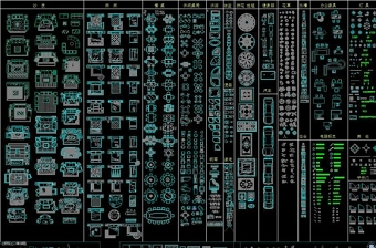 CAD家居用品图库cad平面图库