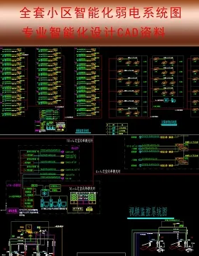 原创专业小区弱电智能化项目全套图纸-版权可商用