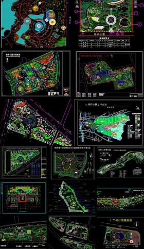 原創各式公園景觀設計CAD平面圖方案-版權可商用