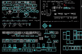 原創(chuàng)CAD廚房電器用品圖庫(kù)櫥柜五金潔具家居-版權(quán)可商用
