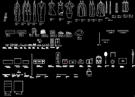 家居用品CAD圖紙大全衣服鞋子箱包圖庫